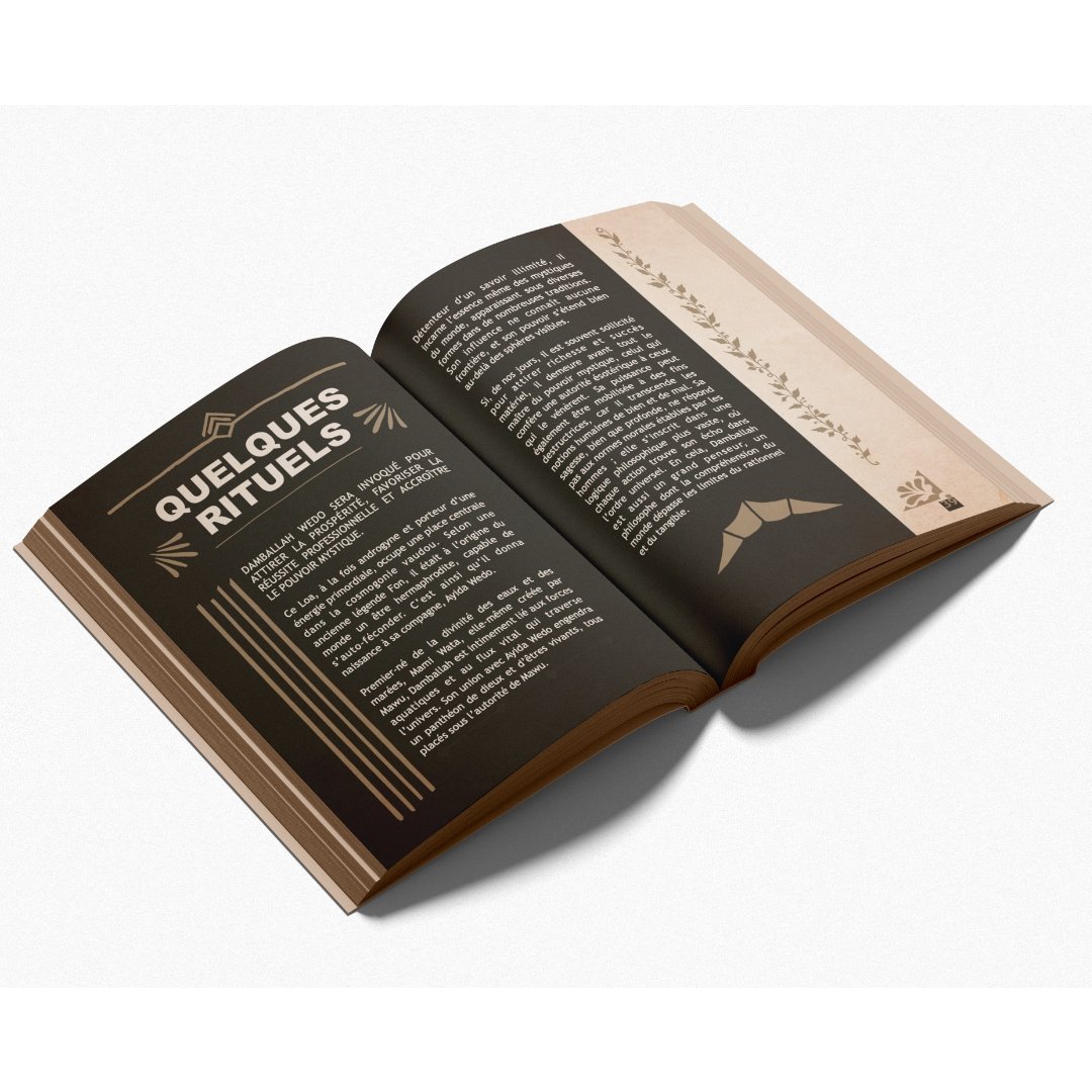 Mise en page grimoire pour le livre de magali tranchant les loas de marie laveau