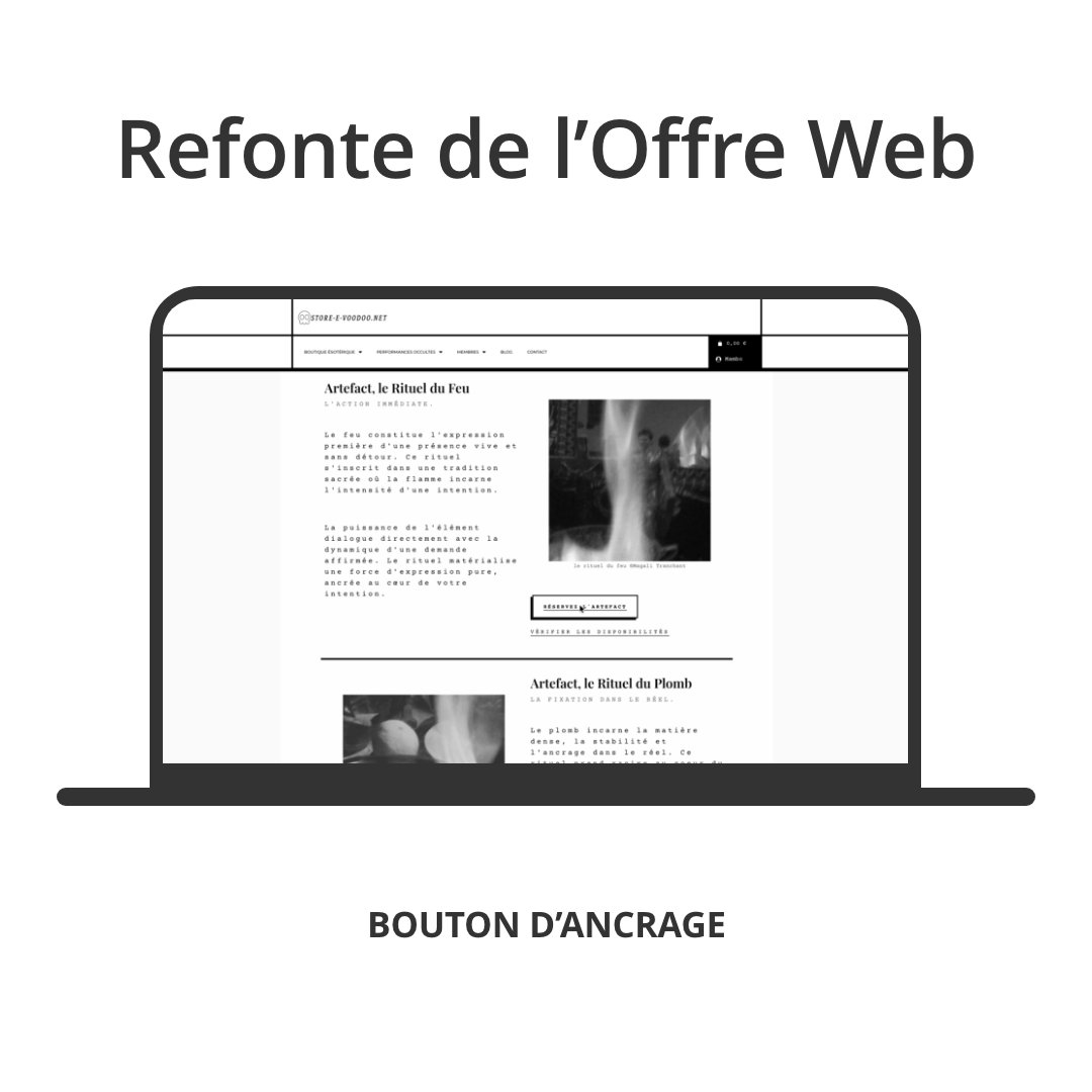 Visuel Refonte de l'offre Produit e-voodoo.net par Maggie Design