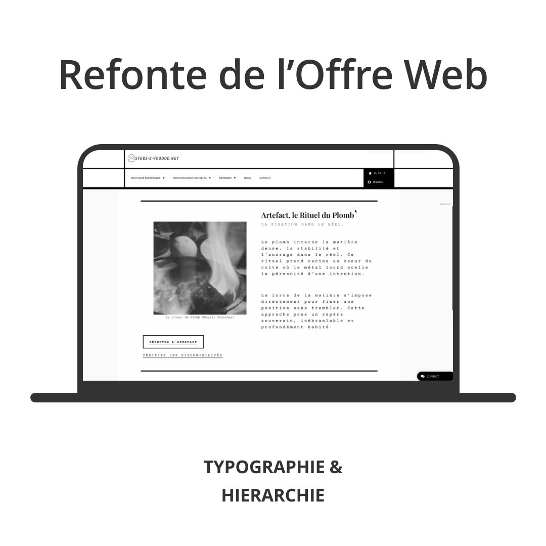 Visuel Refonte de l'offre Produit e-voodoo.net par Maggie Design