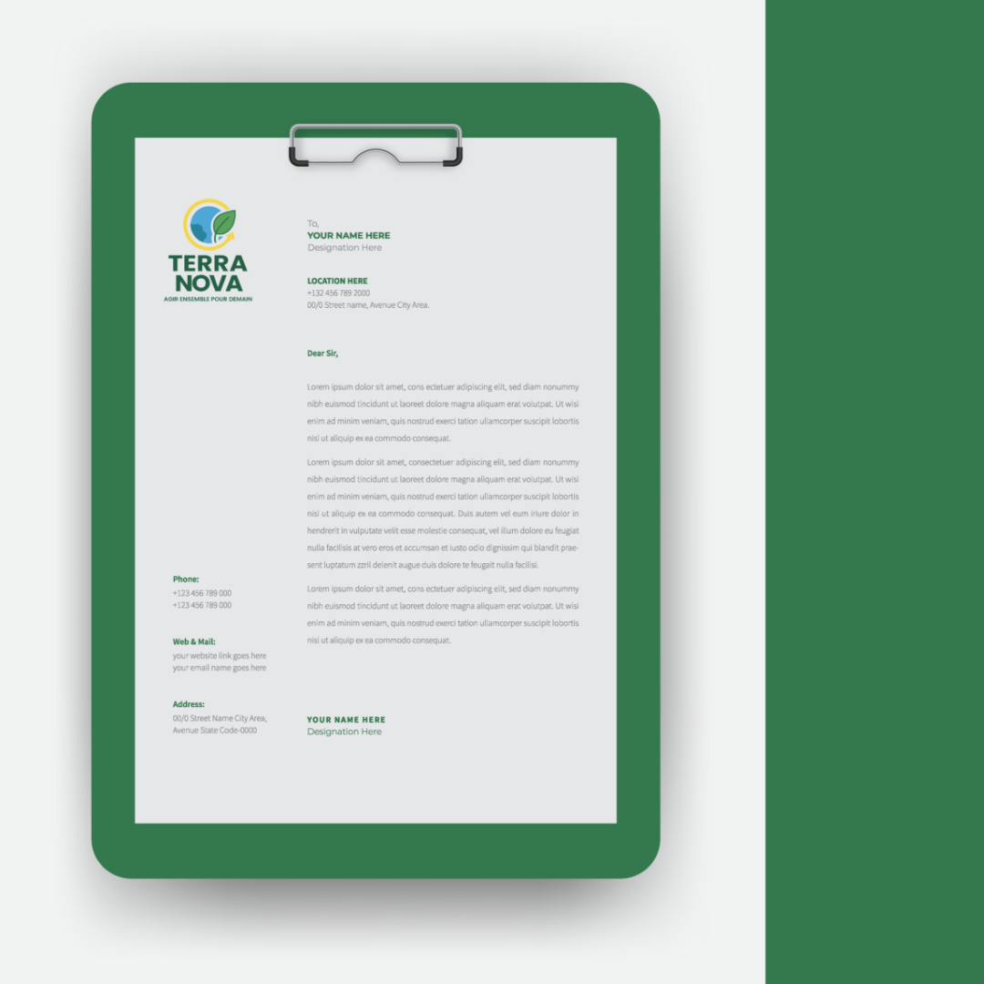 Concept graphique Terra Nova écologie cycle recyclage design